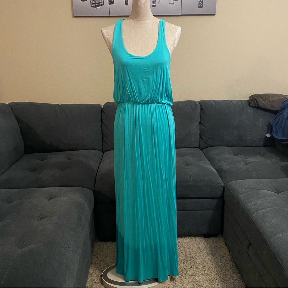 🏷️ 3 for $10 - Jolie Turquoise Stretchy Maxi Dress